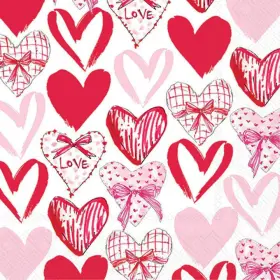 C056500 Boston International - Valentine Hearts Cocktail Napkin