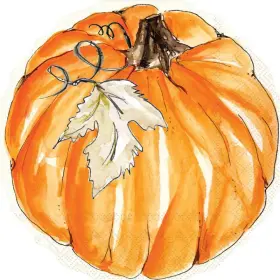 Sl400037 Boston International Chinoiserie Pumpkin Topiary Shaped Lunch Napkin -