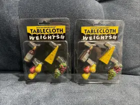 Boston Warehouse 026602115157 Vintage 2001 Tablecloth Weights 2 Sets Of 4 Wine And Cheese