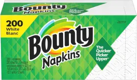 Bounty 313055588578 Paper Napkins White 200 Count Bounty 313055588578 Paper Napkins White 200 Count