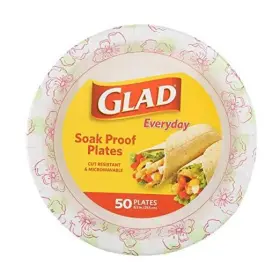 Bb0092 Brand Buzz Consumer Products Disposable Paper Plates For All Occasions Round 50 Count Pack Of 1 Floral