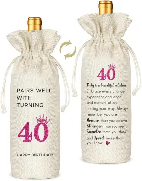 Wb2492002 Brand Tbiton 40th Birthday Gifts Womans 40 Year Old For Women Wine Bag Wb2492002 Brand Tbiton 40th Birthday Gifts Womans 40 Year Old For Women Wine Bag