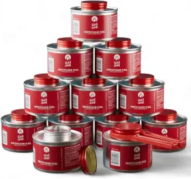 Cfd-6-12 Branded Gasone 2 Hour Chafing Fuel With Wick And Lid Opener For Buffet Dish 12 Pack