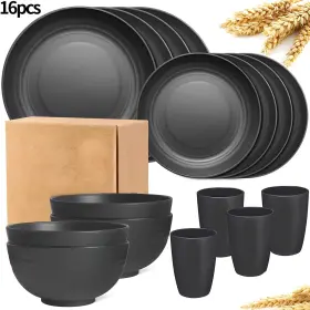 Branded01 313051151189 16 Pcs Tableware Set Include Plates Bowls Cups For Home Family Day Camping New