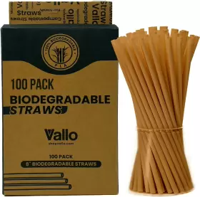 Brands 313089927961 Compostable Drinking Straws - 100% Biodegradable Recyclable Non-soggy Suitabl