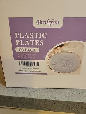 Brolifon Yr002-80b Plastic Dinner Plates 80 Pack Perfect For All Occasions Beautiful