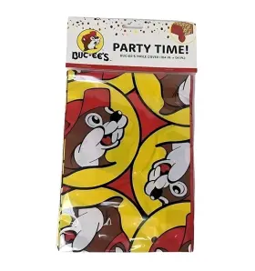 Buc-ees 192484058803 Table Cover Tablecloth 54in X 104in Beaver Birthday Party Time