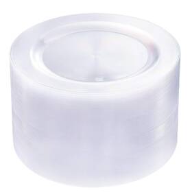 Bucla 778601613591 100pieces Clear Plastic Plates -10.25inch Disposable 10.25inch