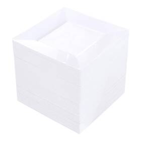 Bucla 778601613911 100pcs White Square Plastic Plates-6inch Disposable Cake 6inch