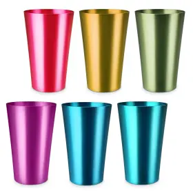 K7700 Burius 6pcs Aluminum Tumblers Metal 6 Count Pack Of 1 Blue Green Gold Red Purple