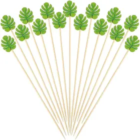 Busnos 709345725714 Food Cocktail Toothpicks For Appetizers 200 Pcs Tropical Leaf Picks Dec