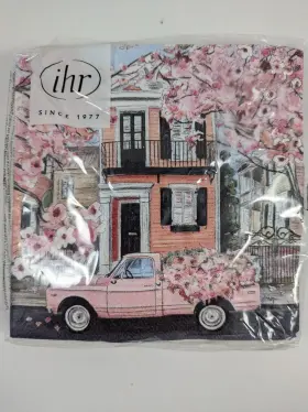 C035100 C 035100 Ihr 3-ply Paper Napkins 20-count 5x5 In Pink Truck And House - New