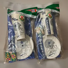 C.a. Reed Inc 073525002255 Vintage Nfl Dallas Cowboys Party Pack Inc. Lot Of 2 New Sealed 1980 S