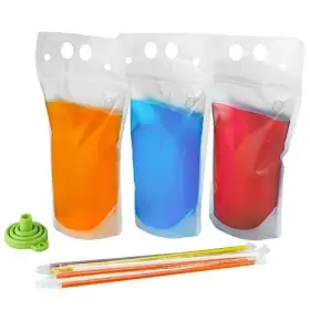 C Crystal Lemon 704751999971 100pcs Liquor Pouches Drink For Adults With Straw Sm