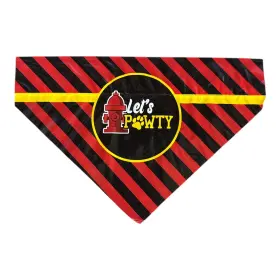 C. R. Gibson 009292681003 Firefighter Inch Lets Pawty Plastic Dog Bandanas Slide-on Collar Bibs Set Of 6