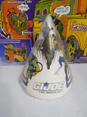 Ca Reed 073525000886 Vtg 1990s Gi Joe Party Hats 8pc 1993 Hasbro New Paper