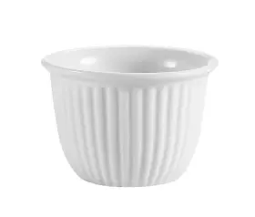 Cst-8 Cac China 800960519105 Accessories 3-1/2-inch 6-ounce Super White Porcelain Round Fluted Custa
