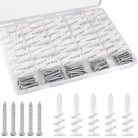 Caeypoar 726084164284 120pcs #8 Self-drilling Drywall Anchors And Screws Kit 70lb Capacity