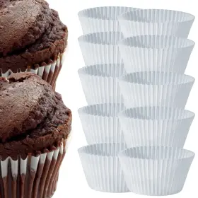 B00b7ov2oq Cakesupplyshop 100 White Large Jumbo Texas Muffin/cupcake Cups Flutted