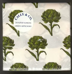 Cally & Co. 014728020061 20 Green Artichoke Napkins Luncheon 8 Inch X Cotton Paper And Party Dinner