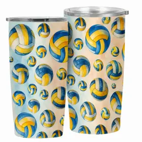 Calmsnugs 822316876557 Volleyball Tumbler 20oz With Straw 20 Ounces