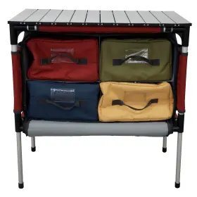 Camp Chef 033246211565 Sherpa Outdoor Camping And Tailgating Aluminum Table Top Organizer