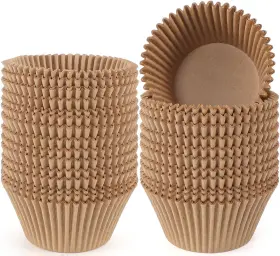 Ck1016 Caperci Jumbo Cupcake Liners Natural Muffin Baking Cups