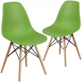 Cga-fh-224437-gr-hd Carnegy Avenue Accent Chair 18.25 Inch Wx31.5 H Plastic Armless Green Finish 2set