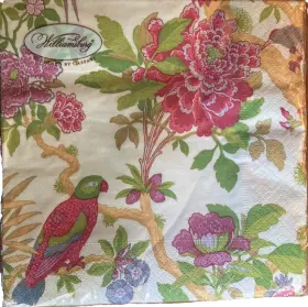 Caspari 025096681889 Williamsburg Le Jardin Chinois Robins Egg 20 Pc Paper Napkin Set New