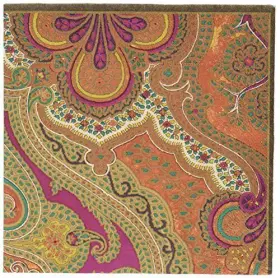 Caspari 025096698863 Jaipur Spice Paper Luncheon Napkins In Gold Pack Of 20