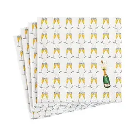 Caspari 025096913065 Bubbly Paper Cocktail Napkins 20 Per Package