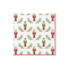 Caspari 025096988704 Little Nutcracker Boxed Cocktail Napkins - 40 Per Box