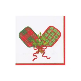Caspari 025096988780 Christmas Pickleball Boxed Cocktail Napkins - 40 Per Box