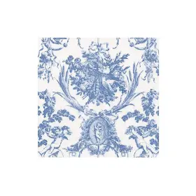 Caspari 025096990677 Romantic Toile Blue Boxed Cocktail Napkins - 40 Per Box