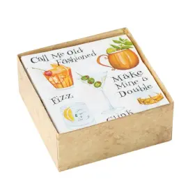 15300b Caspari Cocktail Hour Boxed Paper Napkins - 40 Per Box