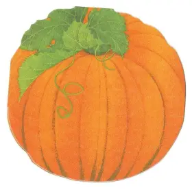16570lgdc Caspari Paper Luncheon Napkins Pumpkin Die Cut - 2 Packs