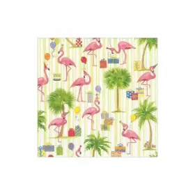 16880l Caspari Paper Cocktail Napkins Party Flamingos - 1 Pack Of 20 New