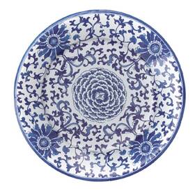 Caspari 18940dp Paper Dinner Plates Indigo Garden Blue/white - 2 Packs
