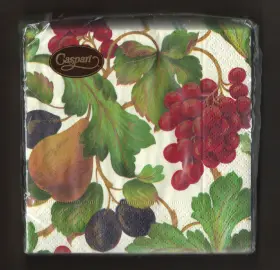 3770c Caspari Grapes And Leaves Napkins Pamela Gladding Thanksgiving Christmas
