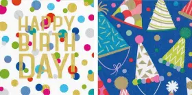 Caspari 753582868956 Entertaining With Paper Cocktail Napkins Pack Of 40 Happy Birthday And Party