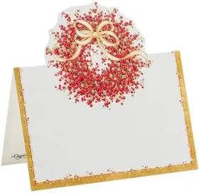 78938p Caspari Die-cut Place Cards Pepperberry - Set Of 2
