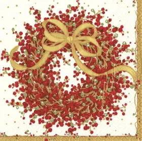 8070b Caspari Entertaining With Pepperberry Cocktail Napkins Red Box Of 40