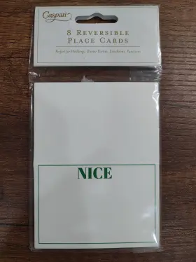 91915p Caspari Nos Place Cards Naughty Or Nice 8 Count A4