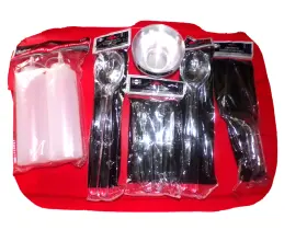 930531 Caterere Corner 24 Set Plastic Serving Utensils Tongs Spoons Cake Bowls Con/bottles Kt