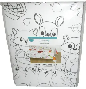 Celebrate-it 195158162530 Thanksgiving Childrens Paper Table Cover By 84 Inch X 54