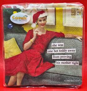 Celebrate The Home C000081-40 Mesafina Boston Intftl Christmas Cocktail Paper Napkins Choice