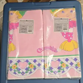 F5d5c0de-855c-4 Charmkins Pink Decorative Tablecover Vintage 1980s