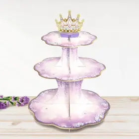 Dgz-1p-zshd Cheerland Lavender Cupcake Stand For Purple Themed Kids Birthday