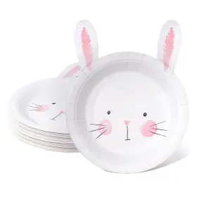 Tz-dp-24p-fhj-tz Cheerland Bunny Party Decoration Paper Plate For Easter Rabbit Birthday Decorations P Inch