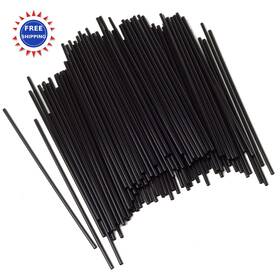 Chef Craft 21422 Coffee Stirrer Straws 5 Inch 150 Piece Set Pack Black